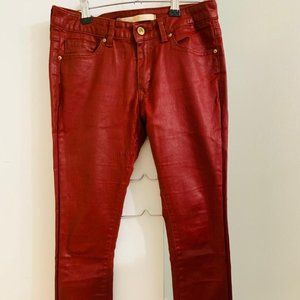 Beautiful Red leather pants for women
